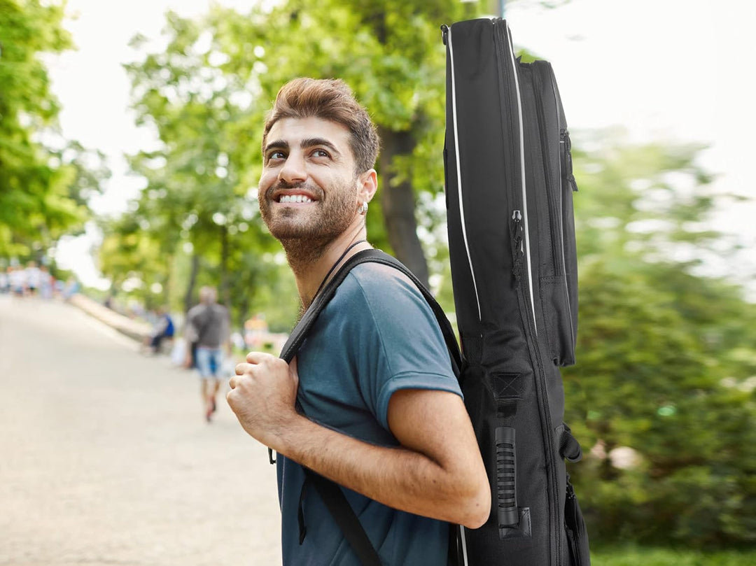 ROCKTILE 4/4 Klassik-Gitarrentasche Deluxe - gepolstert mit Rucksackgarnitur Gigbag für Konzertgitar