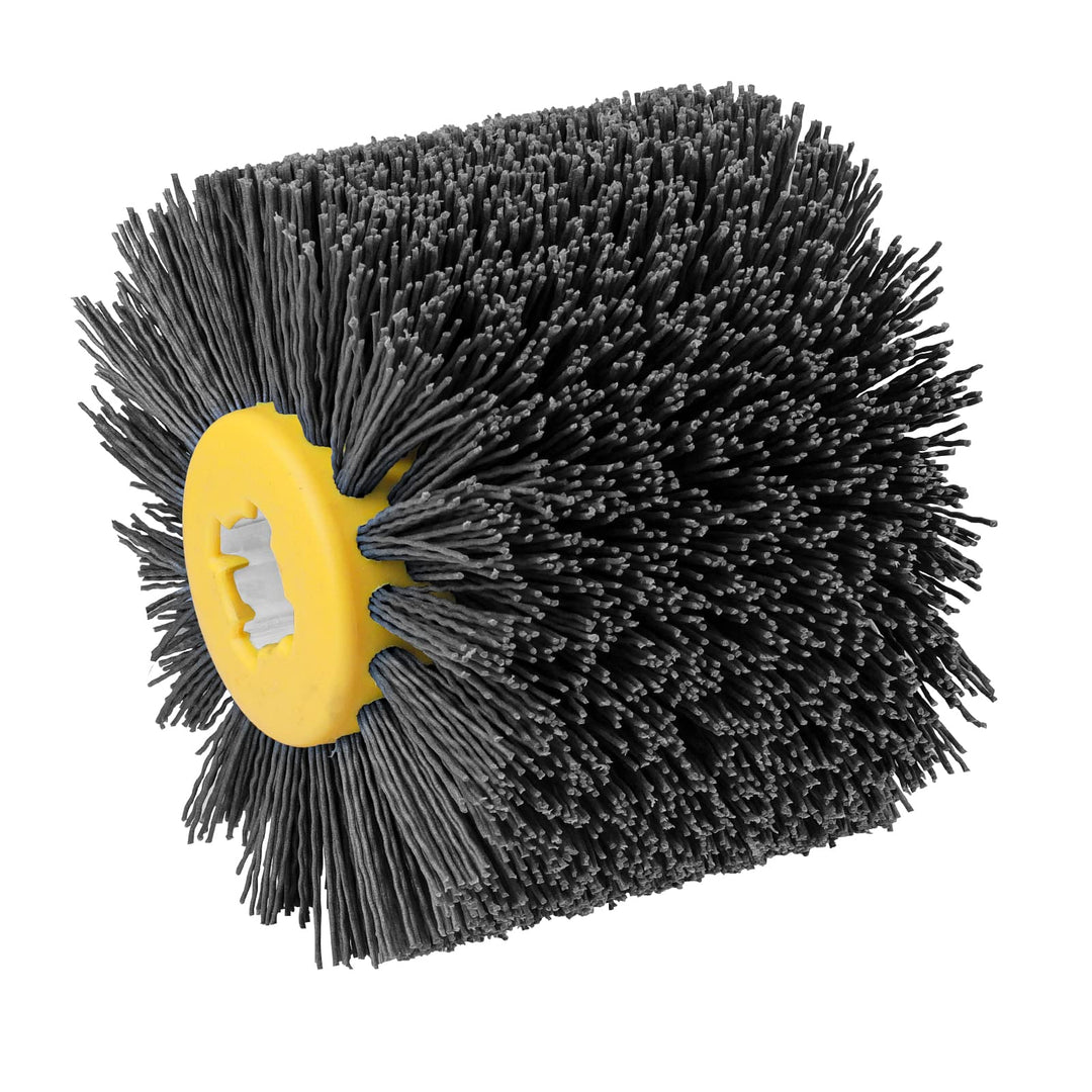 Schleifbürsten,240 Körnung 120x100mm Nylonbürste, Polierbürste zum Holzverarbeitung, Grit Bürste Bri