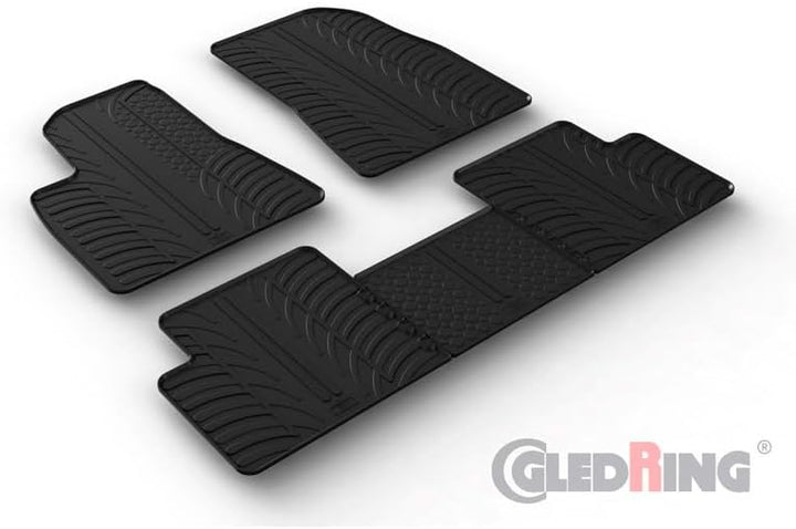 Gledring Satz Gummimatten kompatibel mit Tesla Model 3 7/2017-11/2020 (T Profil 5-teilig)