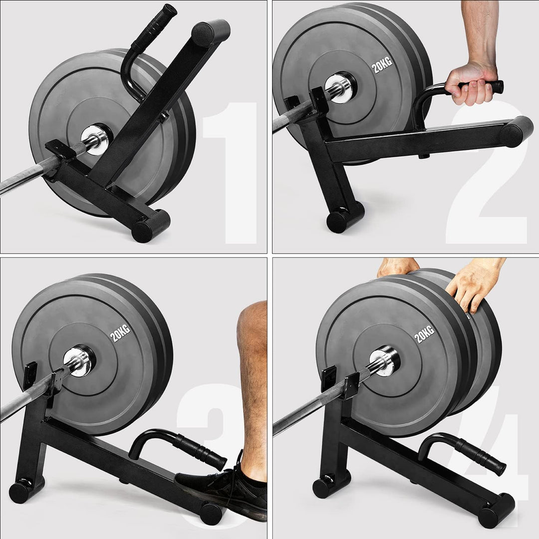 Yes4All Deadlift Jack | Kreuzheben Langhantelheber mit UHMW Protective Pad Griff für Laden und Entla