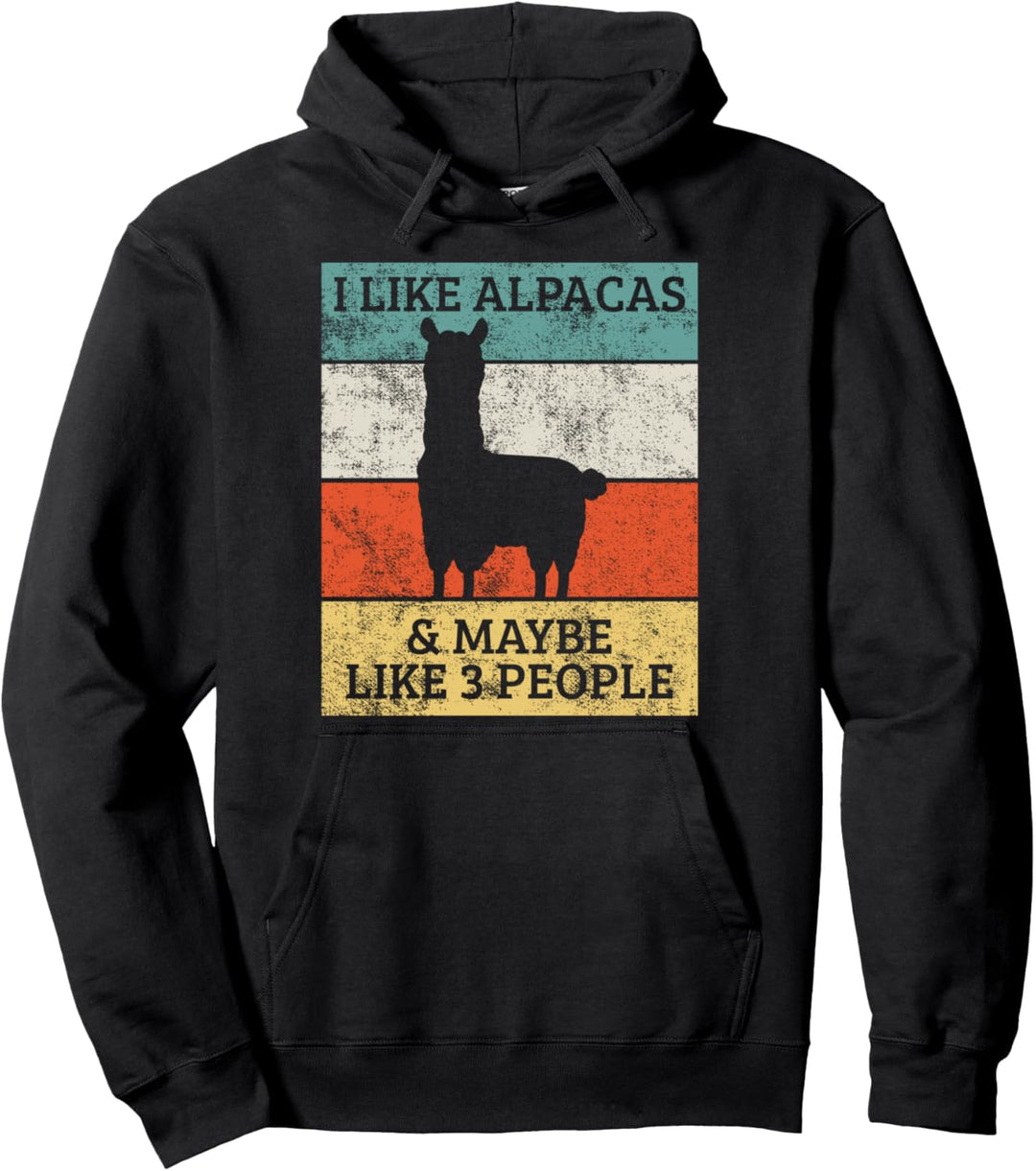 Alpaka introvertiert Pullover Hoodie