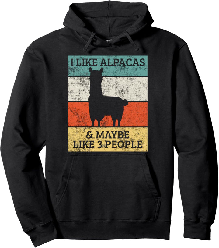 Alpaka introvertiert Pullover Hoodie