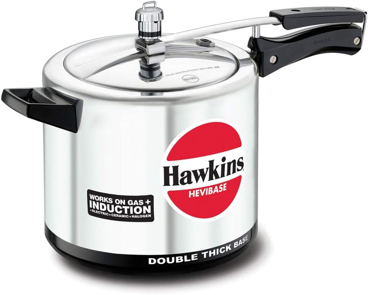 Hawkins Hevibase IH65 HAIH65 Schnellkochtopf, Aluminum, Silver 6.5 Liter, 6.5 Liter