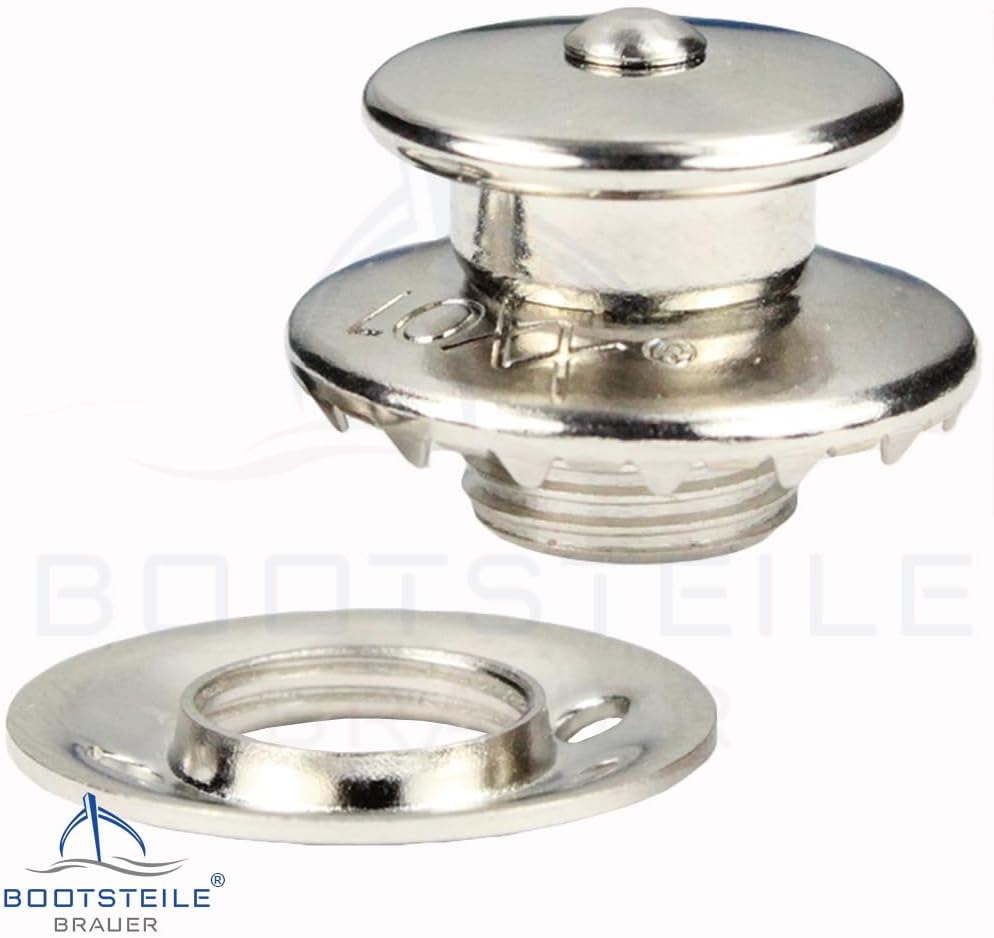 25 Stück LOXX® Oberteil Knopf mit grosser Griffkappe, Standardscheibe für Material bis 2,5 mm - Mess