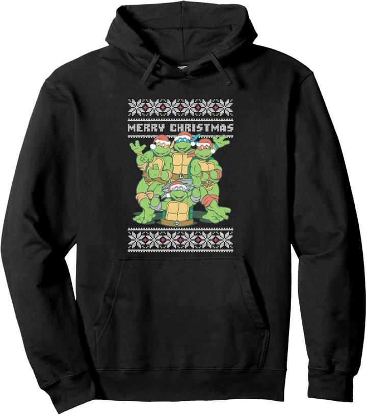 Teenage Mutant Ninja Turtles Christmas Ugly Sweater Group Pullover Hoodie