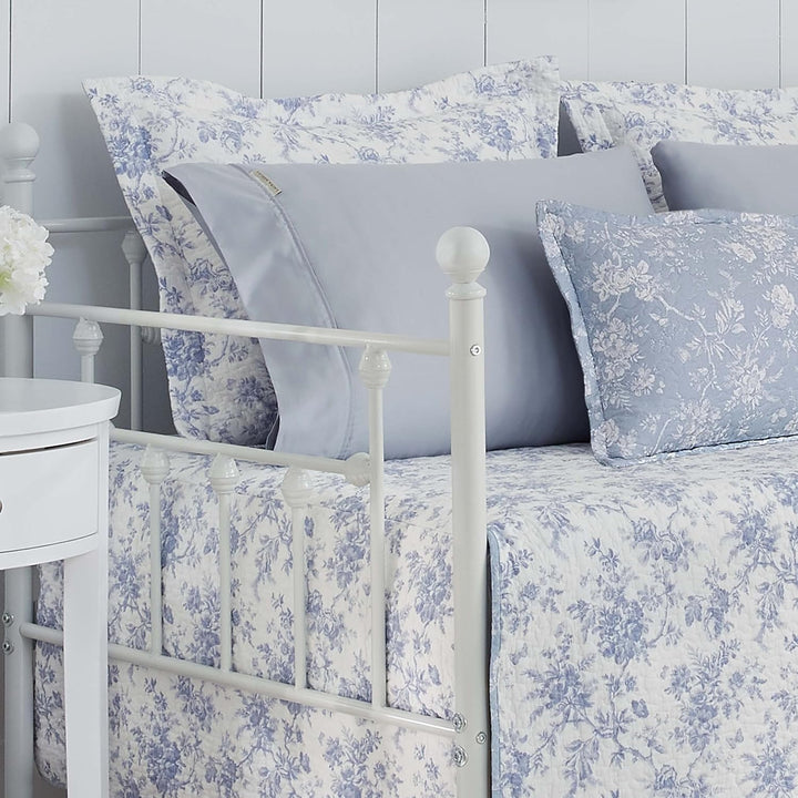 Laura Ashley Home – Tagesbett-Set, Blumen-Bettwäsche mit passenden Kissenbezügen und Kissenbezug, He