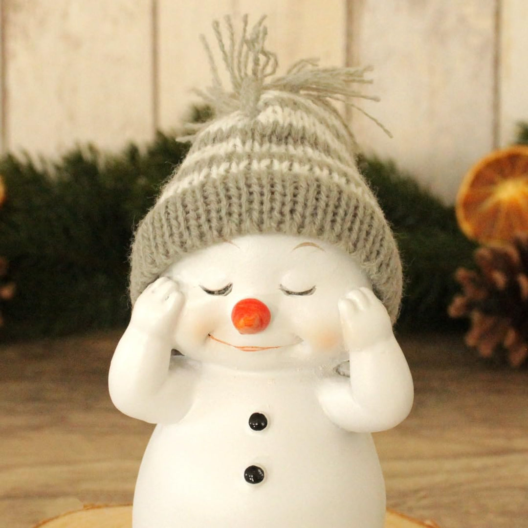 matches21 HOME & HOBBY Kleine Schneemann Deko Figuren für Weihnachten im 4er Set - Süsse 11cm Weihna