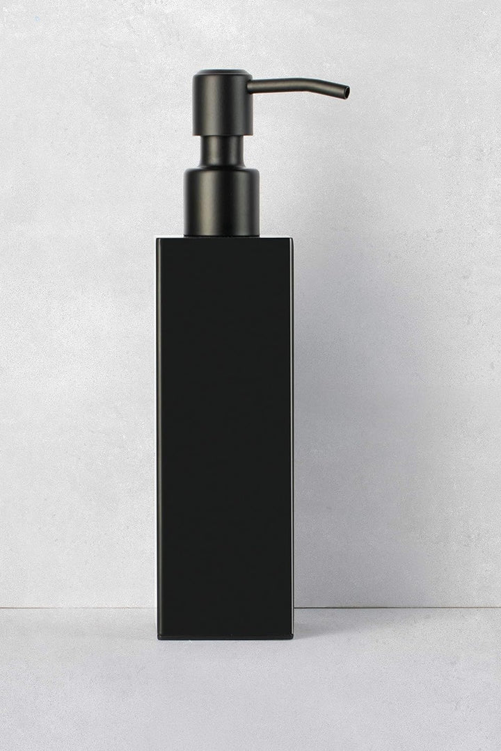 Ambrosya - Freistehender Seifenspender aus Edelstahl in Schwarz - Bad Badezimmer Halter Halterung Se