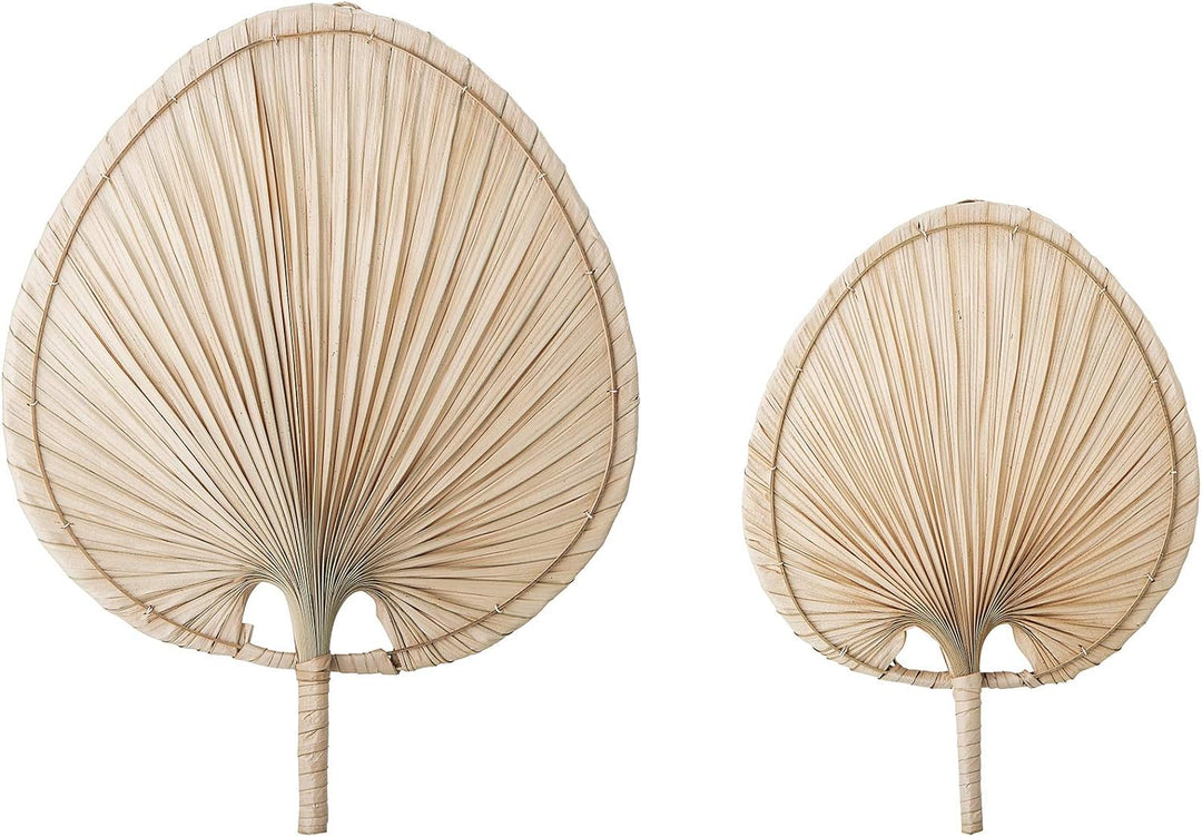 Bloomingville Wand Dekoration, natur, Palmblatt, 2er Set Beige, Beige