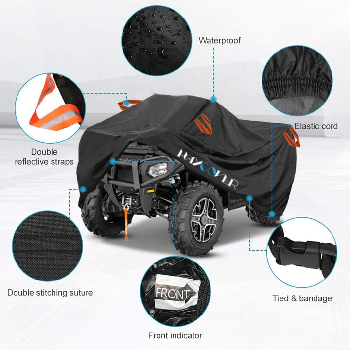 ATV Abdeckung, wasserdicht strapazierfähig 210D Oxford grosse Abdeckung für ATV Quad Fahrrad für Gel