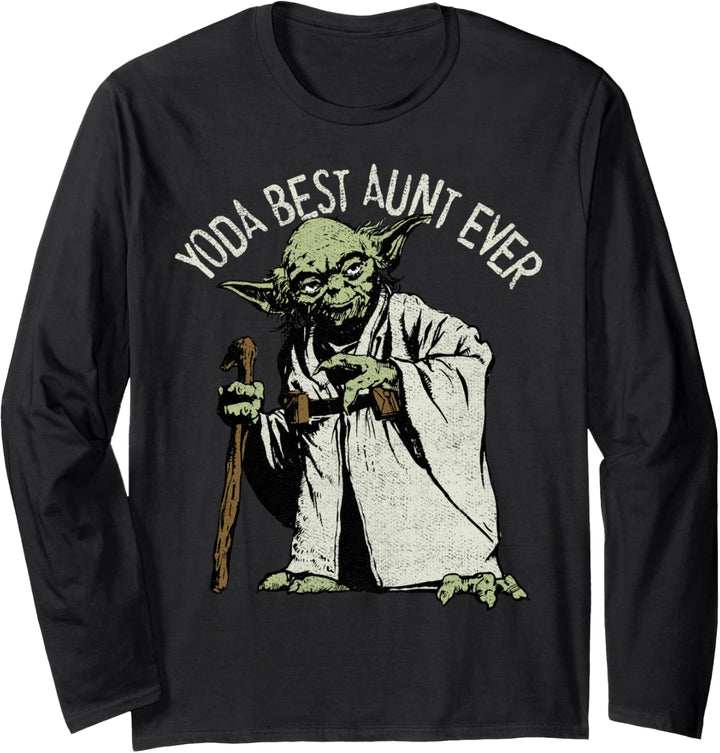 Star Wars Yoda Best Aunt Ever Portrait Langarmshirt