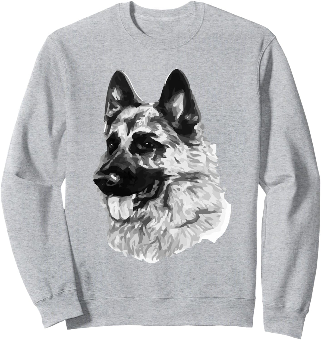 Deutscher Schäferhund Gesicht Sweatshirt