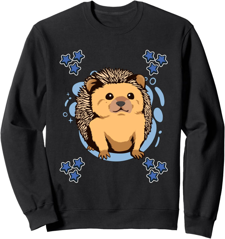 Blue Design Hedgehog Igel Sweatshirt