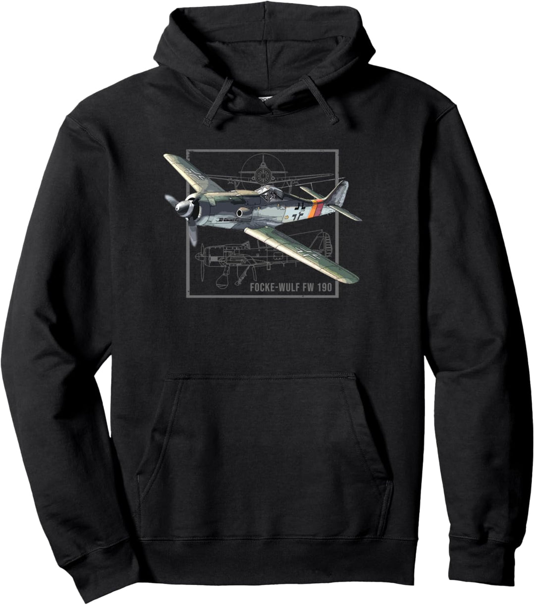 Focke-Wulf FW 190 | WW2-Kampfflugzeug Pullover Hoodie