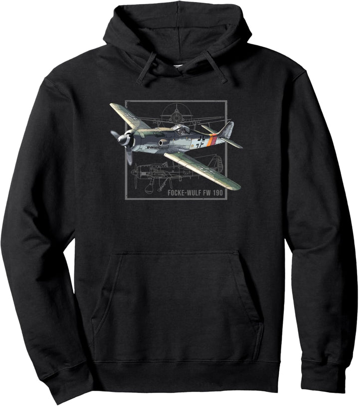 Focke-Wulf FW 190 | WW2-Kampfflugzeug Pullover Hoodie