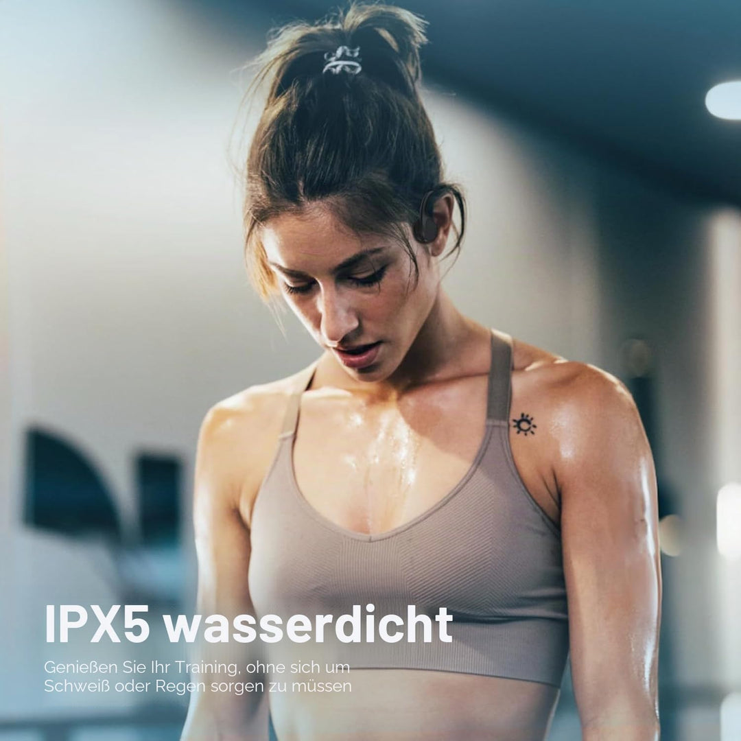 NXPGKEA Knochenleitungs-Kopfhörer, Bluetooth 5.4, offene Ohr-Kopfhörer, IPX5 wasserdicht, schweissfe