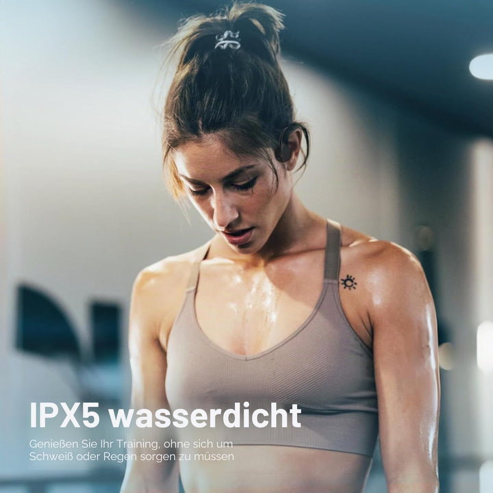 NXPGKEA Knochenleitungs-Kopfhörer, Bluetooth 5.4, offene Ohr-Kopfhörer, IPX5 wasserdicht, schweissfe