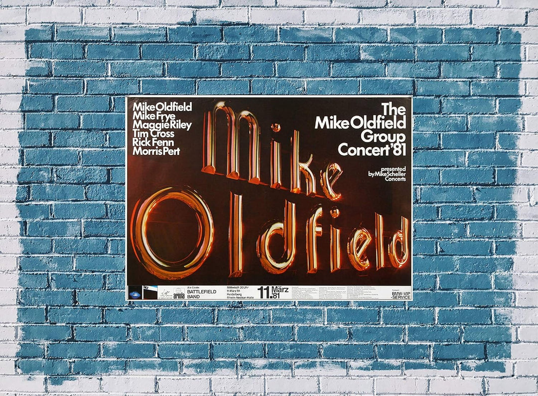 Mike Oldfield - Music Wonderland, Heidelberg 1981 » Konzertplakat/Premium Poster | Live Konzert Vera