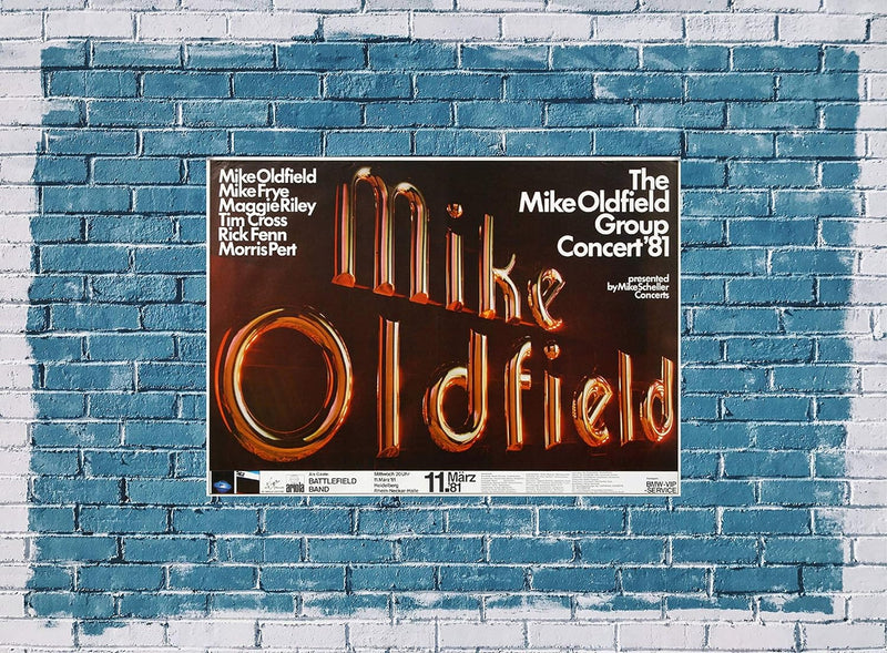 Mike Oldfield - Music Wonderland, Heidelberg 1981 » Konzertplakat/Premium Poster | Live Konzert Vera