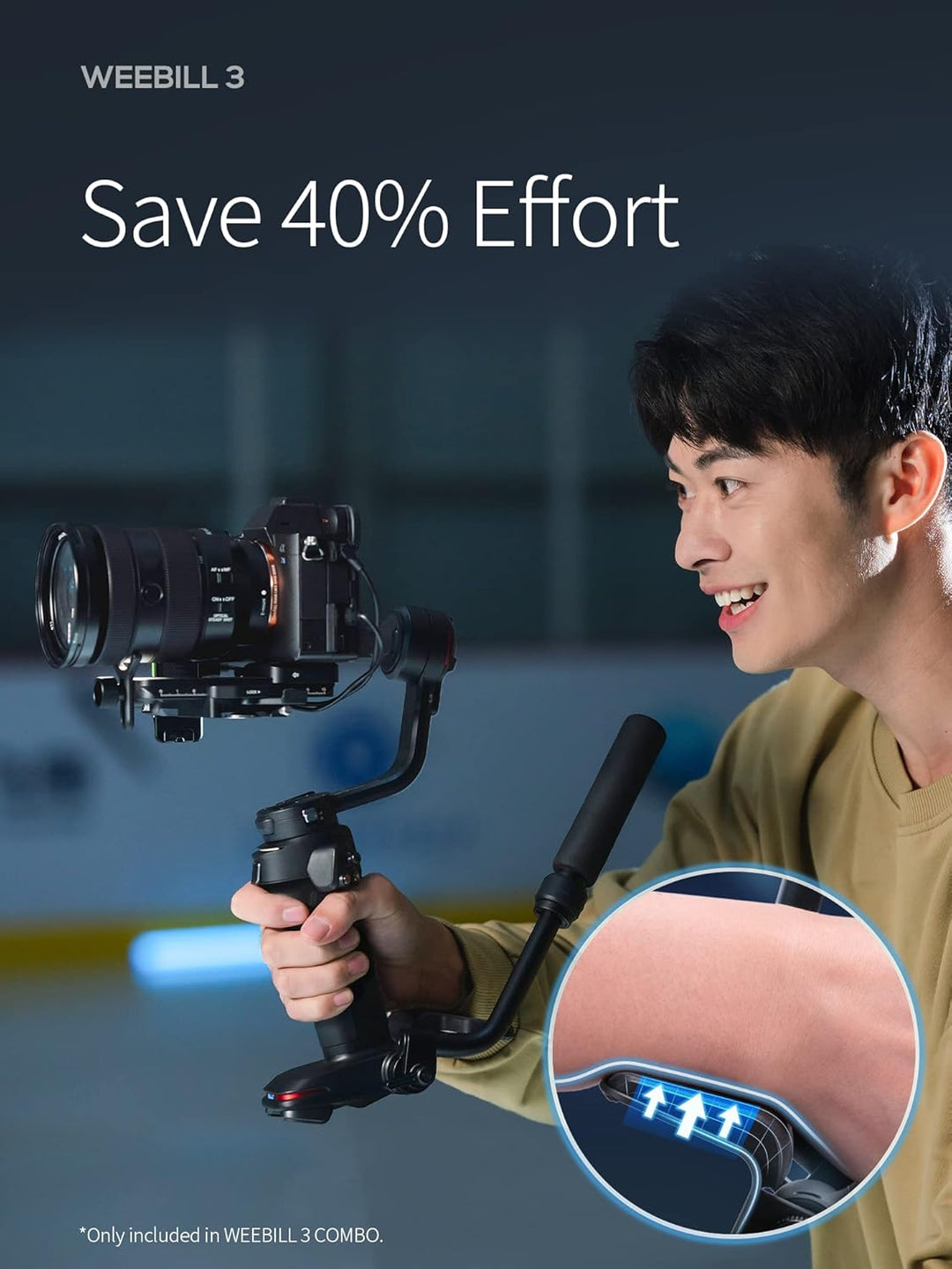 ZHIYUN Weebill 3 Combo [Official] 3 Achsen Gimbal Kamera Stabilisator für DSLR und Spiegellose Kamer