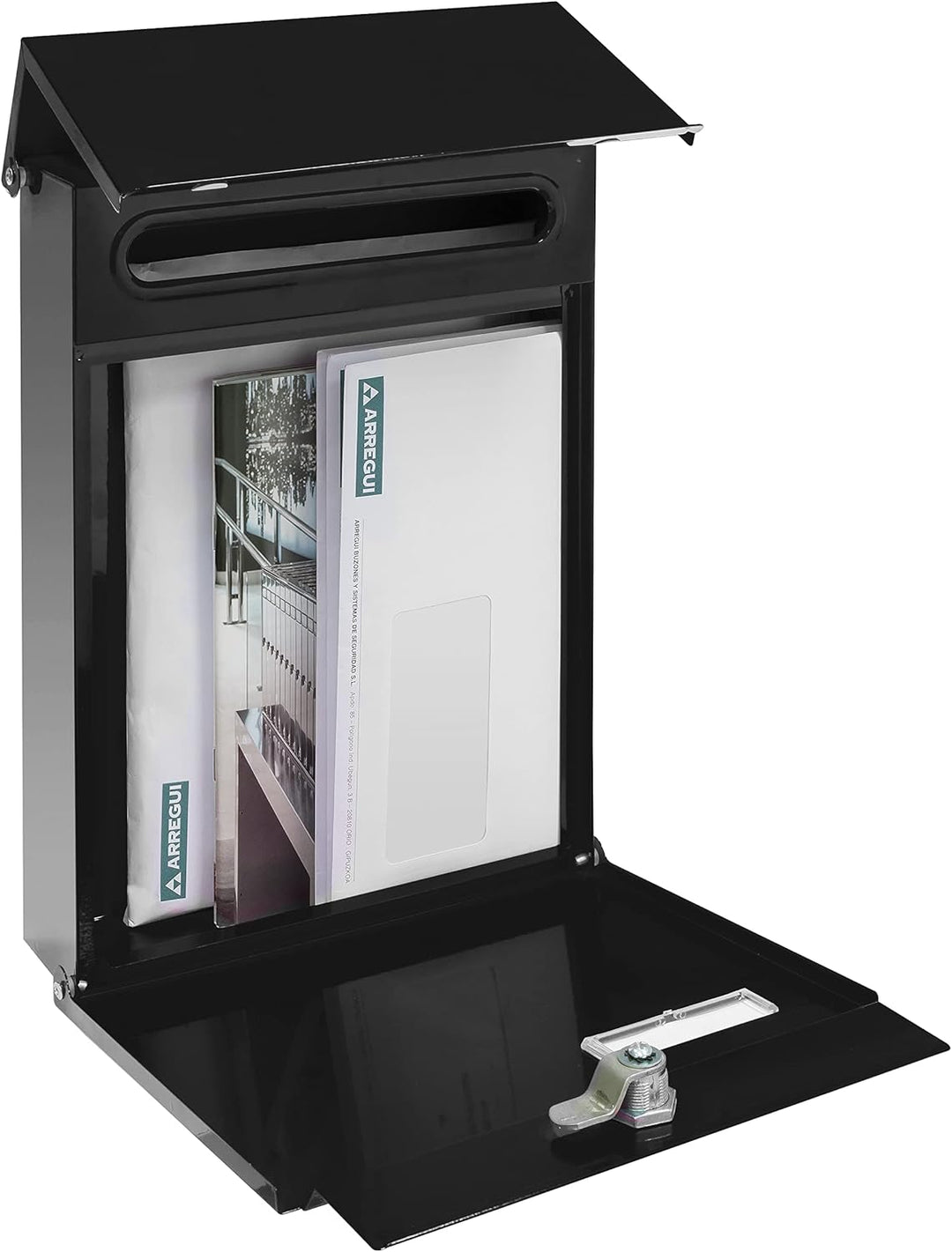 ARREGUI Line E6804 Briefkasten aus Verzinktem Stahl, Grösse S (DIN A5), Wandbriefkasten für den Auss