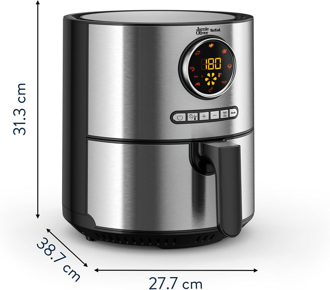 Jamie Oliver by Tefal Ultra Fry Heissluftfritteuse, 1630 W, XL-Kapazität (4,2 L), Temperatureinstell