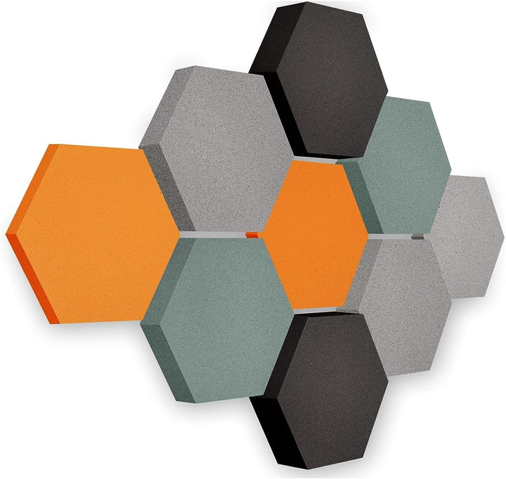 platino24 Akustikpaneele 9 Elemente Edition LOFT 3D I Ø 300mm Akustikplatten Schalldämmung Wand & De