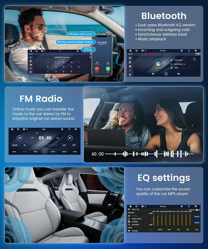 Rimoody Autoradio 1 Din mit Wireless Carplay Android Auto, 6.9 Zoll 1 Din Autoradio Bluetooth Kompat
