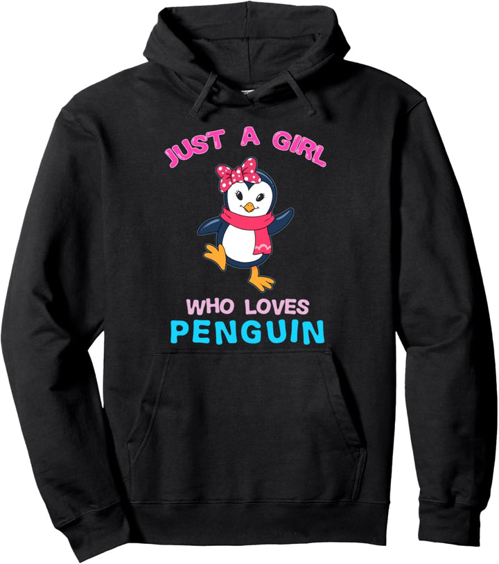 Lustiges Pinguin-Mädchen, das Pinguine mag Geschenk Pullover Hoodie