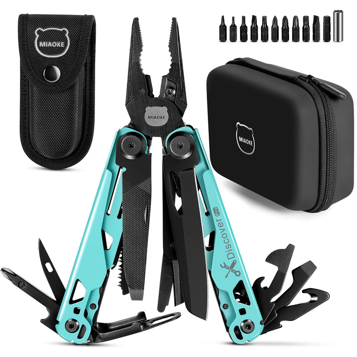MIAOKE Multitool 23 in 1 with Premium Gift Box, Screwdrivers Saw Screwdrivers Bottle Opener Pliers C