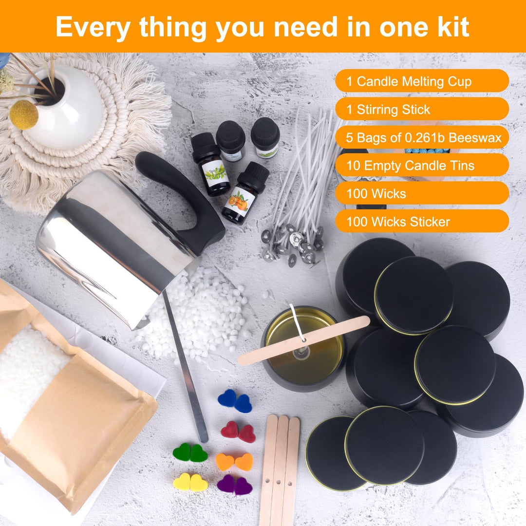 Supersun Kerzen Selber Machen Set für Erwachsene Kinder DIY Kerzenherstellung Kit Duftkerzen Giessen