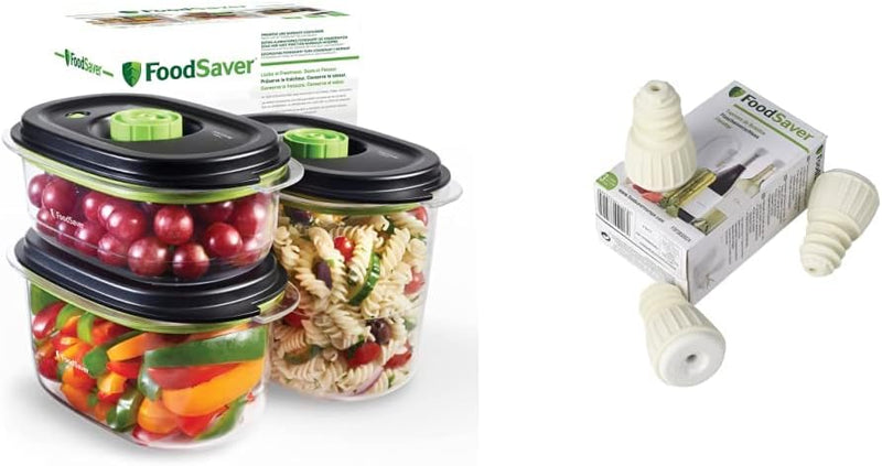 FoodSaver Lebensmittelboxen Aufbewahrung und Marinierung | 700 ml & FSFSBS0024-050 Vakuum-Flaschenve