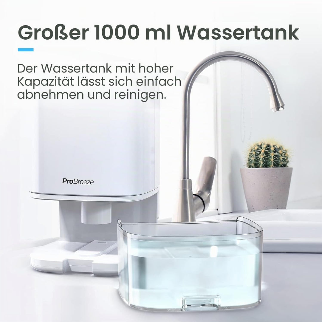Pro Breeze Luftentfeuchter 1000ml mit Zeitschaltuhr und Nachtlicht - Luftentfeuchter elektrisch gege