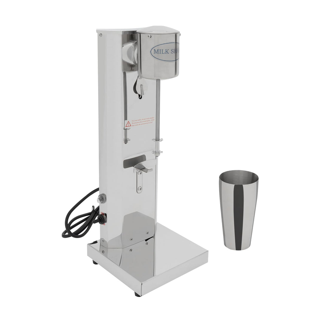 Edelstahl-Milchshaker-Maschine mit 2 Geschwindigkeitsstufen inkl. Becher für cremige Milkshakes Fruc