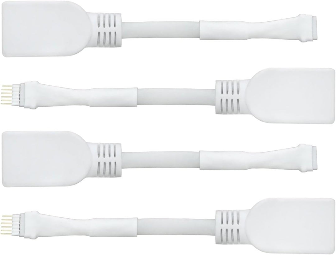 Litcessory RJ45 auf 6-Polig Ethernet-Adapter für Philips Hue Lightstrip Plus (4 Stück - Zwei Paare,