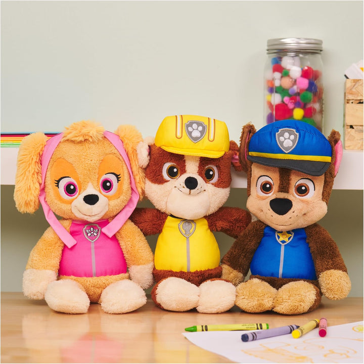 GUND PAW Patrol Schlenkerplüsch Rubble, 30 cm - hochwertiges Plüschtier aus weichem Velours-Frottee