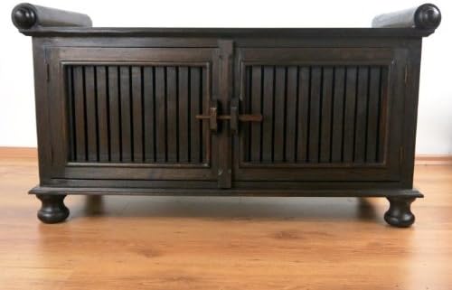 livasia Rattansideboard TV-Bank HiFi-Sideboard asiatische Phono Möbel Sitzbank (mittel), mittel