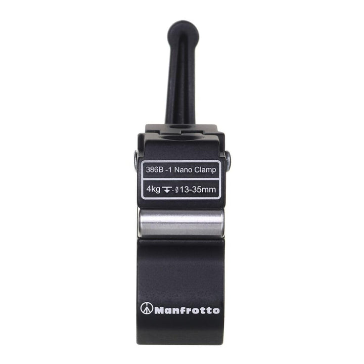 Manfrotto 386B-1 Nano-Clamp mit Kerbe für Verdehschutz Nano-Clamp mit Kerbe Single, Nano-Clamp mit K