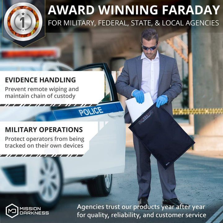 Mission Darkness Faraday-Tasche ohne Fenster für Laptops // Geräteabschirmung für Strafverfolgung un