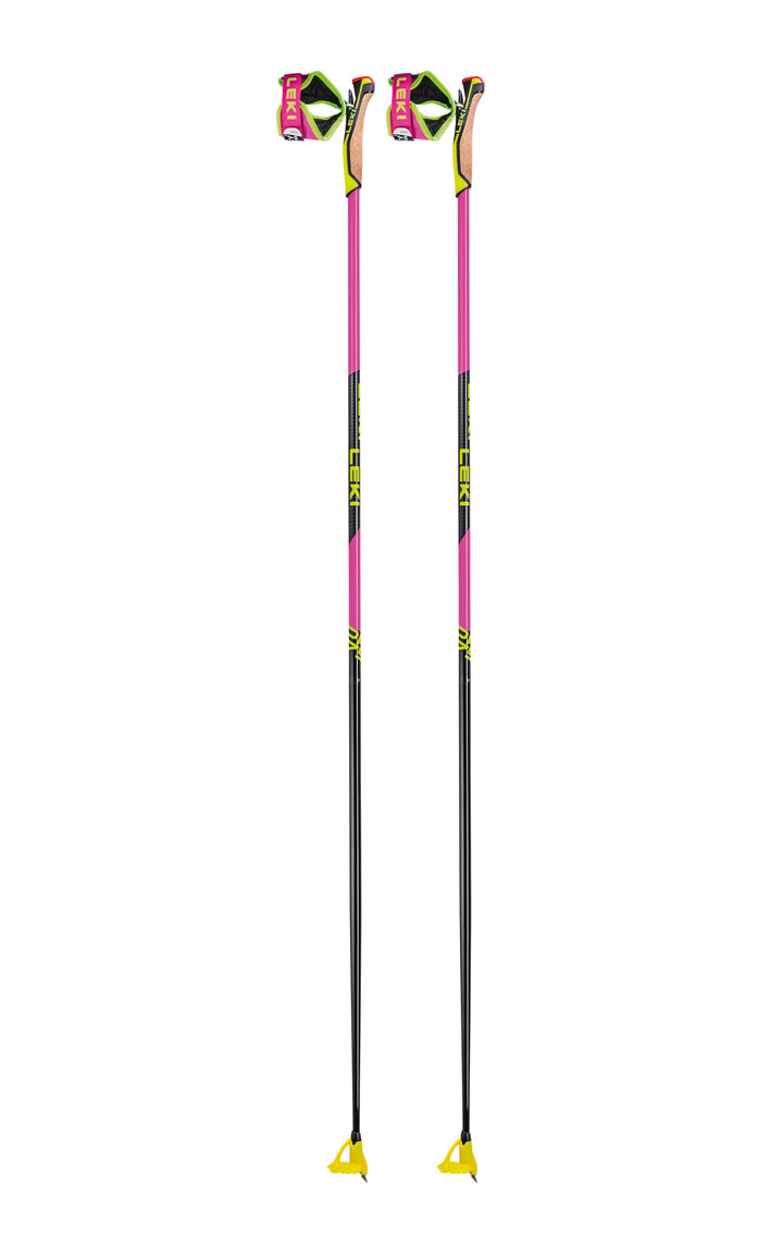 LEKI Unisex-Adult Skistock 145 Neon Pink - Neon Yellow - Black, 145 Neon Pink - Neon Yellow - Black