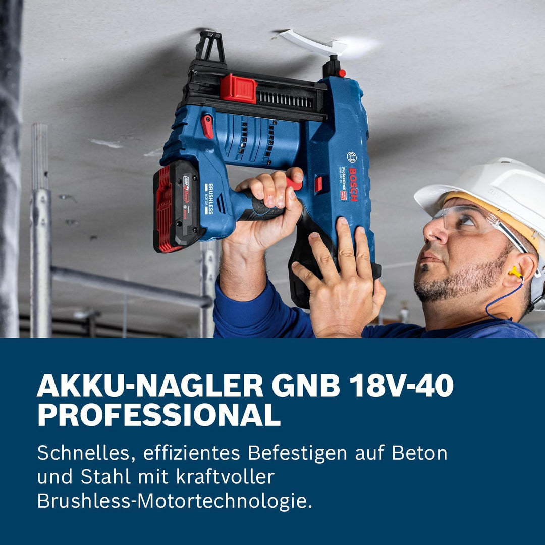 Bosch Professional 18V System Akku Betonnagler GNB 18V-40 (inkl. 2x Akku ProCORE 4.0Ah, Ladegerät GA