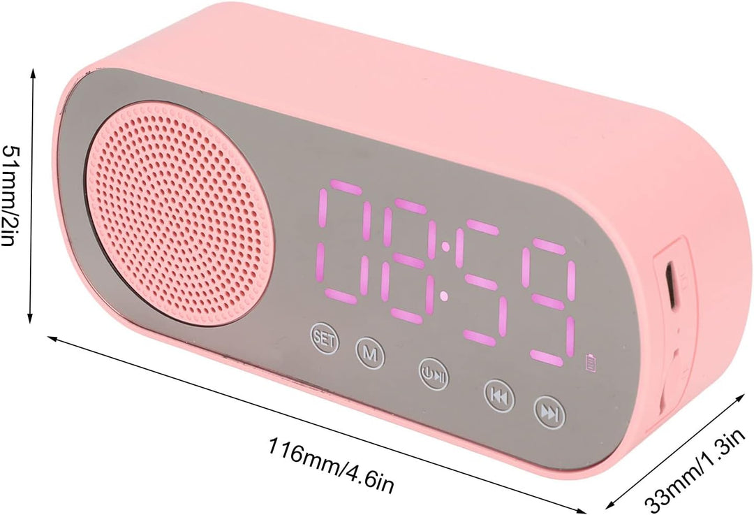 Elprico Bluetooth-Wecker, HiFi-Lautsprecher, UKW-Radio, Digitaluhr, USB-Aufladung, Eingebauter 1600-