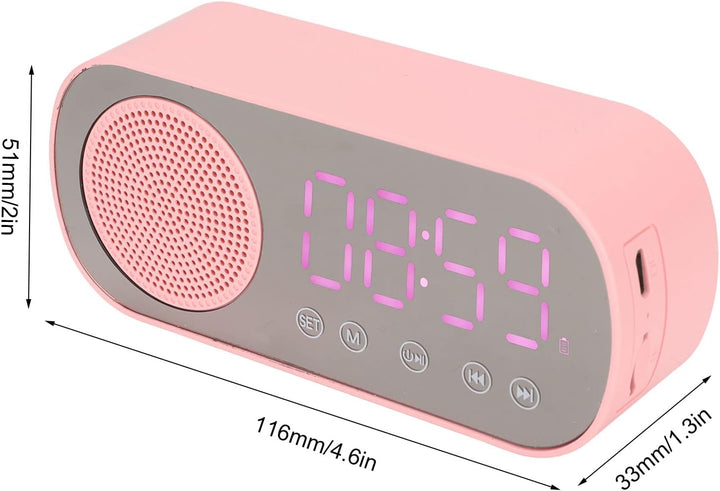 Elprico Bluetooth-Wecker, HiFi-Lautsprecher, UKW-Radio, Digitaluhr, USB-Aufladung, Eingebauter 1600-