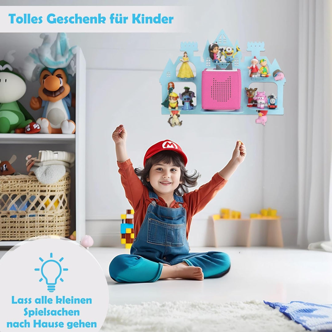 Klein Regal für Tonies, Magnetisch Waldregal fur Toniebox Wandhalterung, Metall Regal fur Tonie Figu