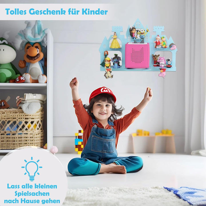 Klein Regal für Tonies, Magnetisch Waldregal fur Toniebox Wandhalterung, Metall Regal fur Tonie Figu