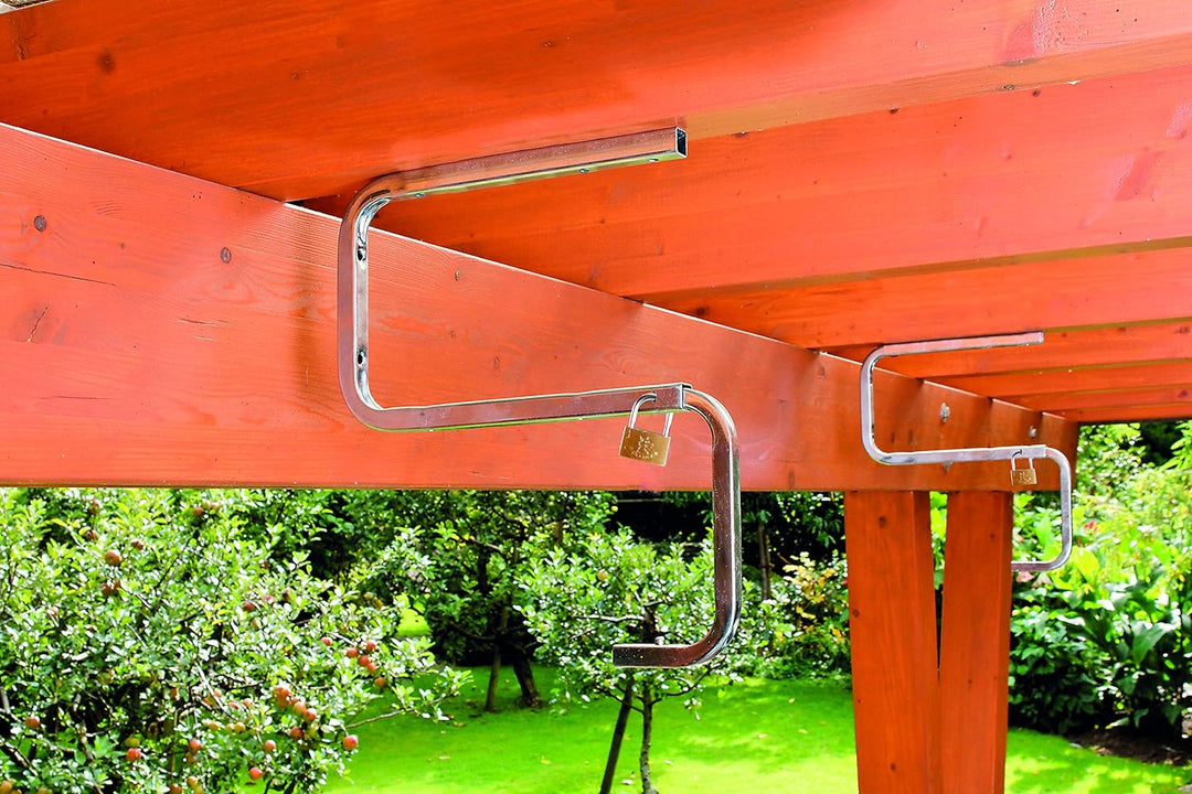 Alberts 802622 Leiterhaken | abschliessbar | galvanisch blau verzinkt | Gesamtlänge 282 mm | lichte