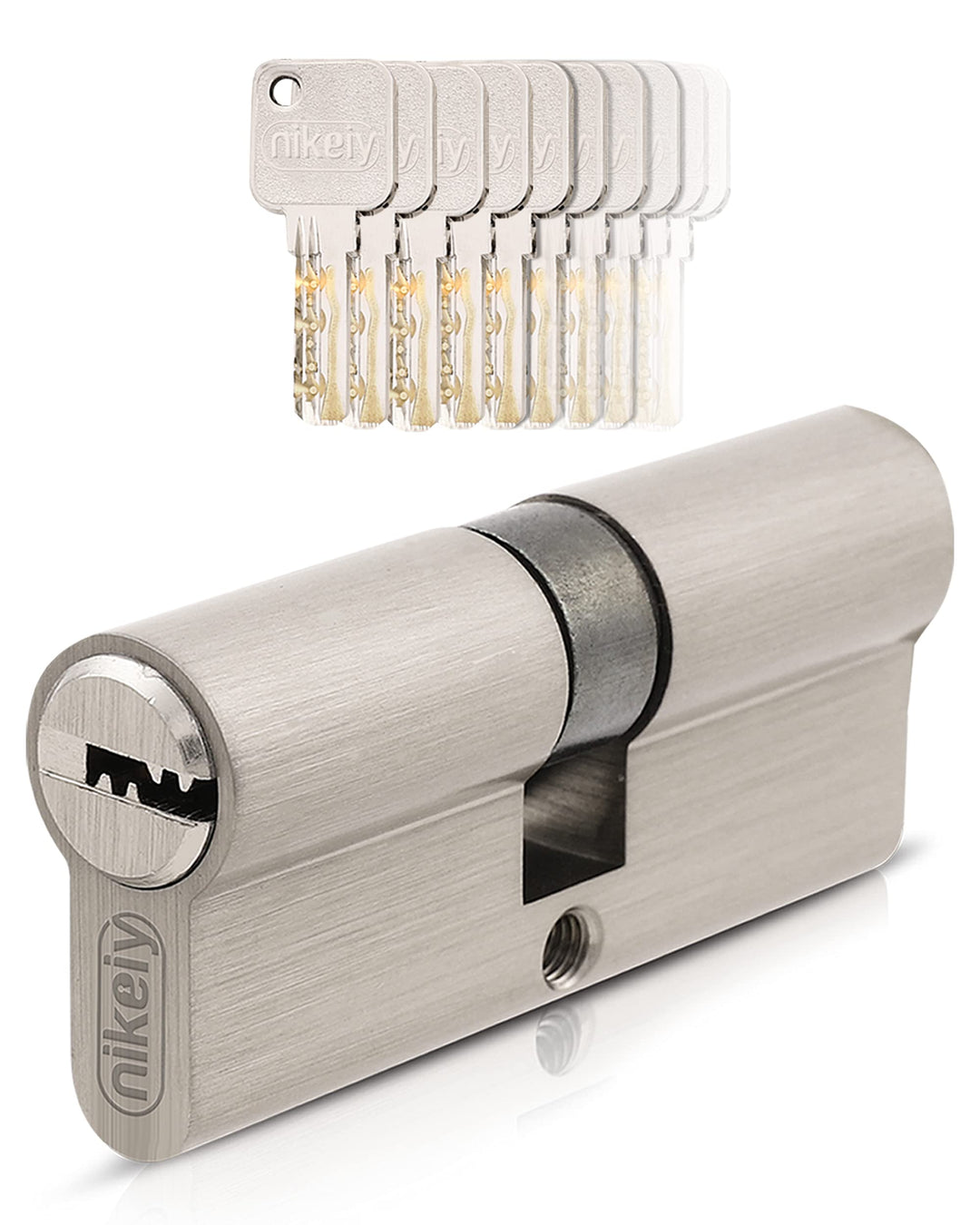 GERCAR Pro 1x Schliesszylinder 45/45 Set 1 Profilzylinder inkl. 5 Schlüssel - 90 mm Türschloss Zylin