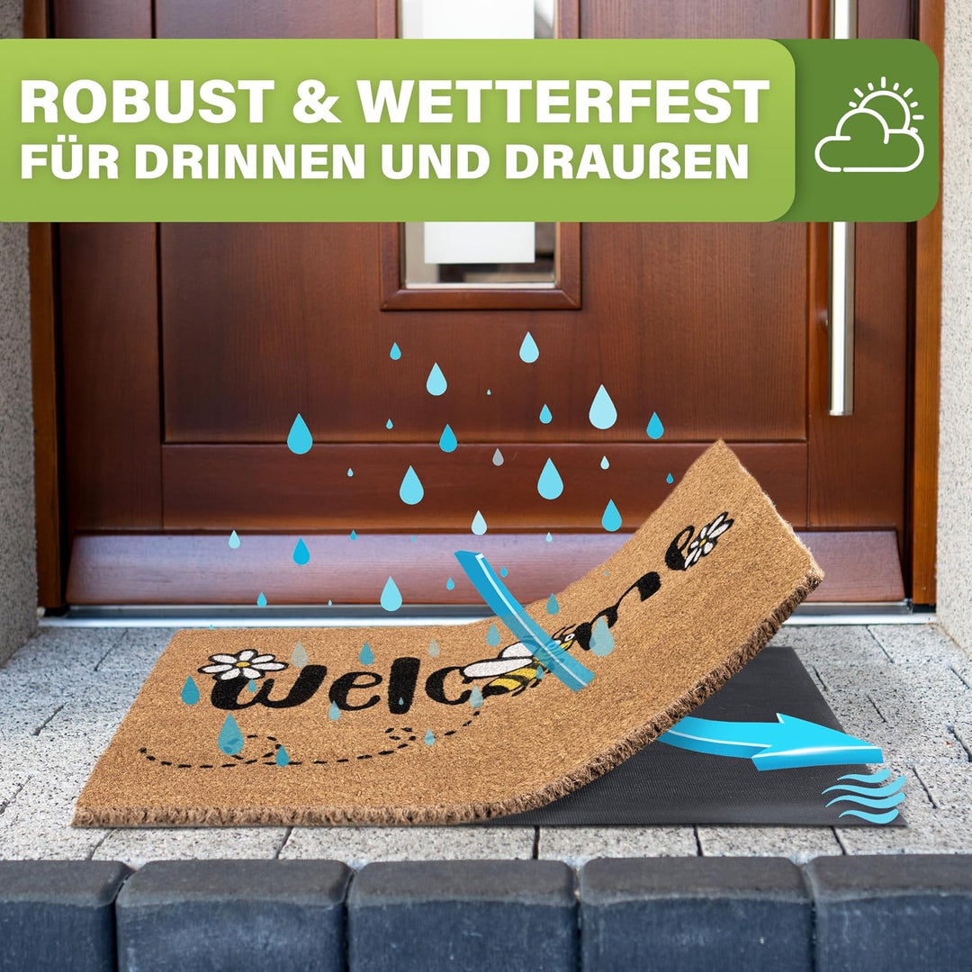 Bodenständig® Fussmatte Kokos [Wetterfest] - extrem robust - Fussabtreter aussen - die Kokosmatte Fu