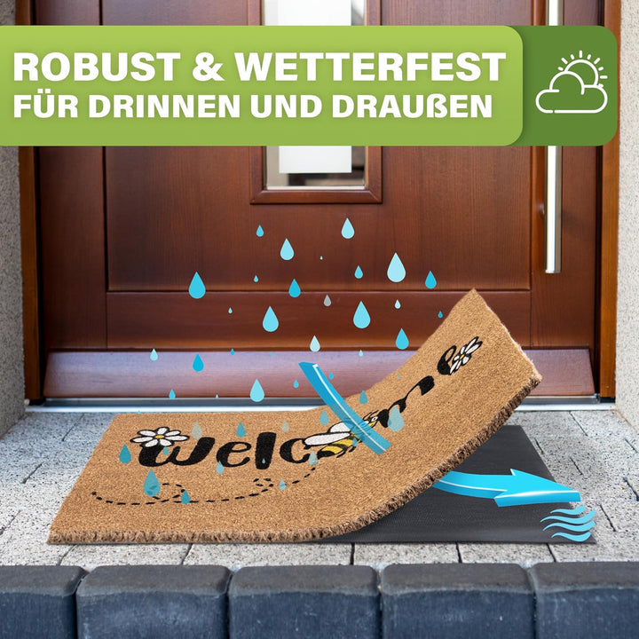 Bodenständig® Fussmatte Kokos [Wetterfest] - extrem robust - Fussabtreter aussen - die Kokosmatte Fu