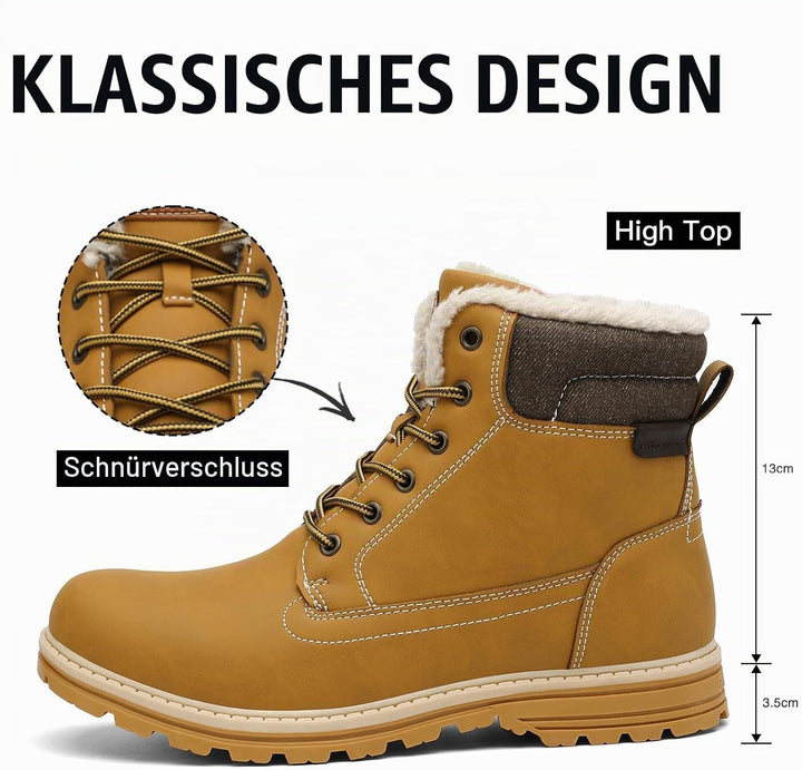 Mishansha Unisex Winterschuhe Herren Warme Gefütterte Winterstiefel Damen Wasserabweisend Wanderschu
